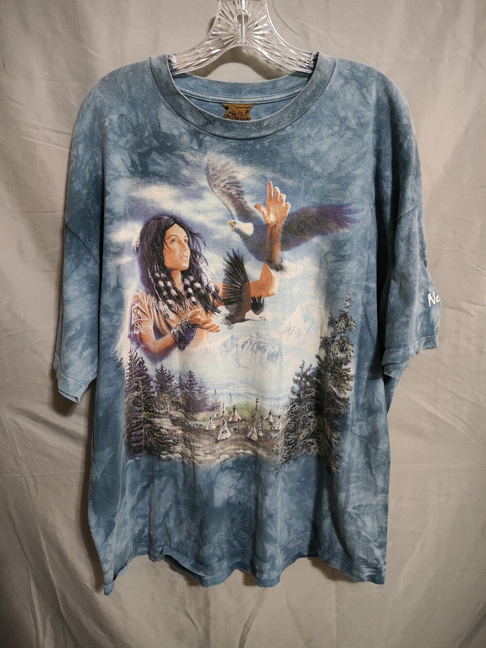 Vintage The Mountain Shirt Mens 2XL Native American Eagle Spirit Graphic 90s